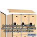 Salsbury 15" Wide Double Tier Designer Wood Locker - 3 Wide - 6 Feet High - 24 Inches Deep - Maple - Hasps - Sweatfully