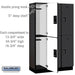 Salsbury 15" Wide Double Tier Designer Wood Locker - 3 Wide - 6 Feet High - 18 Inches Deep - Black - Black Electronic Locks - Sweatfully
