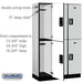 Salsbury 15" Wide Double Tier Designer Wood Locker - 3 Wide - 6 Feet High - 18 Inches Deep - Gray - Silver Electronic Locks - Sweatfully