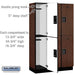Salsbury 15" Wide Double Tier Designer Wood Locker - 3 Wide - 6 Feet High - 18 Inches Deep - Mahogany - Black Electronic Locks - Sweatfully