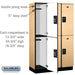 Salsbury 15" Wide Double Tier Designer Wood Locker - 3 Wide - 6 Feet High - 18 Inches Deep - Maple - Black Resettable Combination Locks - Sweatfully