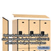 Salsbury 15" Wide Double Tier Designer Wood Locker - 3 Wide - 6 Feet High - 18 Inches Deep - Maple - Hasps - Sweatfully