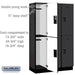Salsbury 15" Wide Double Tier Designer Wood Locker - 3 Wide - 6 Feet High - 18 Inches Deep - Black - Hasps - Sweatfully