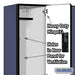 Salsbury 15" Wide Double Tier Designer Wood Locker - 3 Wide - 6 Feet High - 18 Inches Deep - Blue - Hasps - Sweatfully