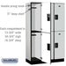 Salsbury 15" Wide Double Tier Designer Wood Locker - 3 Wide - 6 Feet High - 18 Inches Deep - Gray - Hasps - Sweatfully