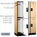 Salsbury 15" Wide Double Tier Designer Wood Locker - 3 Wide - 6 Feet High - 18 Inches Deep - Maple - Hasps - Sweatfully
