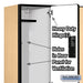 Salsbury 15" Wide Double Tier Designer Wood Locker - 3 Wide - 6 Feet High - 18 Inches Deep - Maple - Hasps - Sweatfully