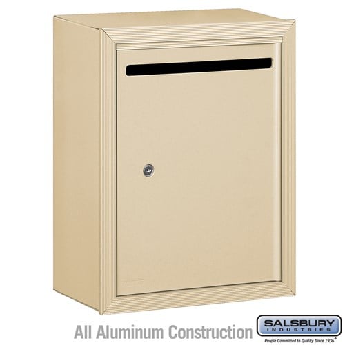Salsbury Letter Box (Includes Commercial Lock) - Standard - Surface Mounted - Sandstone - Private Access - Sweatfully