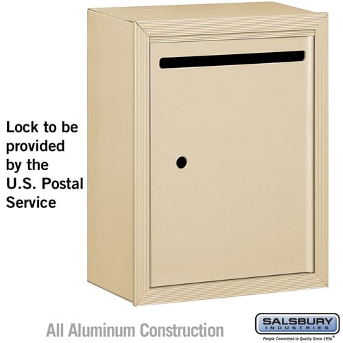 Salsbury Letter Box - Standard - Surface Mounted - Sandstone - USPS Access - Sweatfully