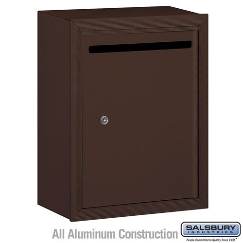 Salsbury Letter Box (Includes Commercial Lock) - Standard - Surface Mounted - Bronze - Private Access - Sweatfully