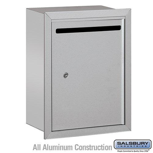 Salsbury Letter Box (Includes Commercial Lock) - Standard - Recessed Mounted - Aluminum - Private Access - Sweatfully