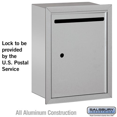 Salsbury Letter Box - Standard - Recessed Mounted - Aluminum - USPS Access - Sweatfully