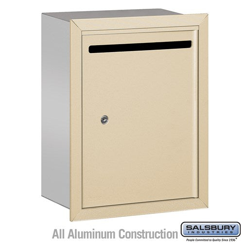 Salsbury Letter Box (Includes Commercial Lock) - Standard - Recessed Mounted - Sandstone - Private Access - Sweatfully