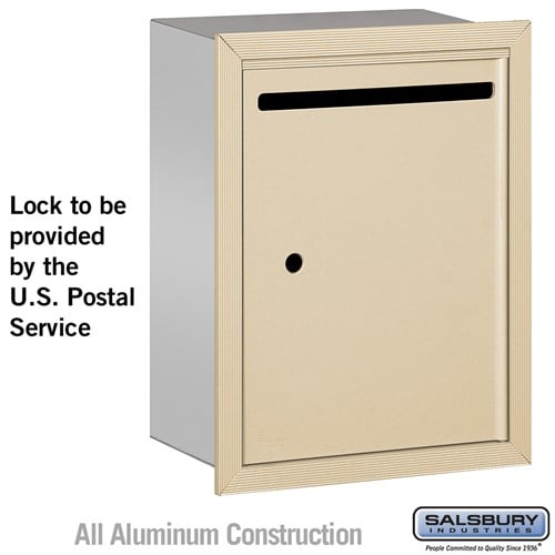 Salsbury Letter Box - Standard - Recessed Mounted - Sandstone - USPS Access - Sweatfully
