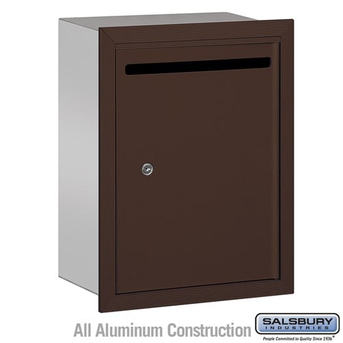 Salsbury Letter Box (Includes Commercial Lock) - Standard - Recessed Mounted - Bronze - Private Access - Sweatfully