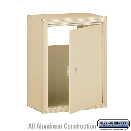 Salsbury Receptacle - Option for Mail Drop - Sandstone - Sweatfully