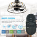 23" Modern Satin Nickel DC Motor Downrod Mount Reversible Fandelier Ceiling Fan with Lighting and Remote Control - Sweatfully