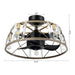 23" Modern Satin Nickel DC Motor Downrod Mount Reversible Fandelier Ceiling Fan with Lighting and Remote Control - Sweatfully