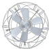 23" Modern Satin Nickel DC Motor Downrod Mount Reversible Fandelier Ceiling Fan with Lighting and Remote Control - Sweatfully