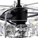 23" Modern DC Motor Downrod Mount Reversible Fandelier Ceiling Fan with Lighting and Remote Control - Sweatfully