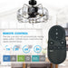 23" Modern DC Motor Downrod Mount Reversible Fandelier Ceiling Fan with Lighting and Remote Control - Sweatfully