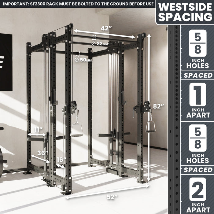 Synergee 2300 Series Power Cage with Plate Loaded Cable Cross Overs - Sweatfully