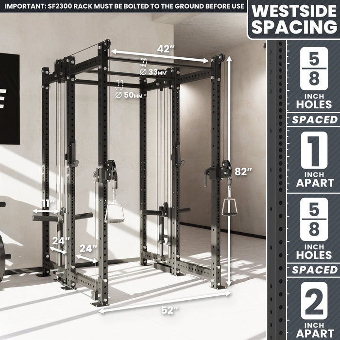Synergee 2300 Series Power Cage with Plate Loaded Cable Cross Overs - Sweatfully