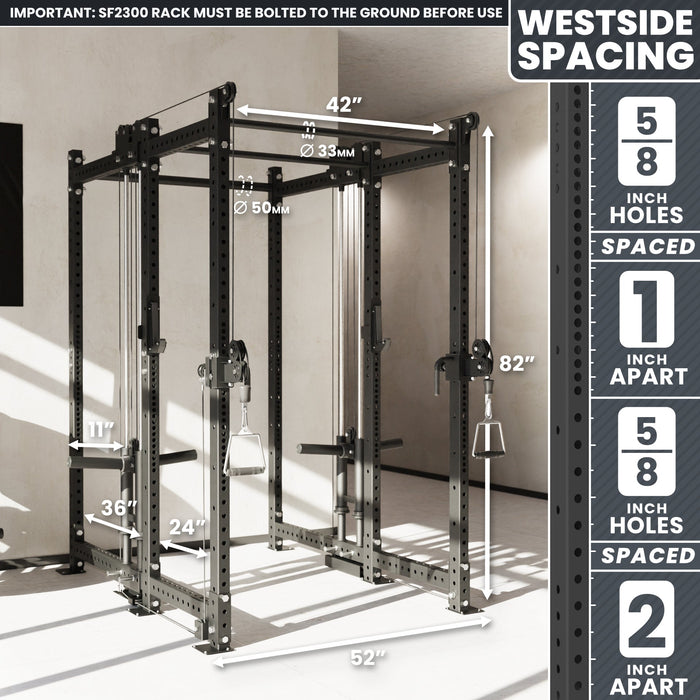 Synergee 2300 Series Power Cage with Plate Loaded Cable Cross Overs - Sweatfully