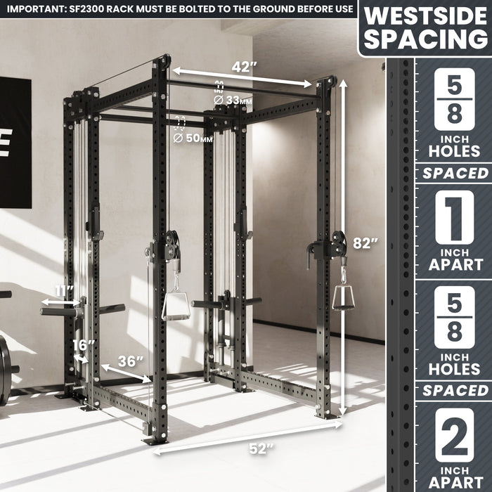 Synergee 2300 Series Power Cage with Plate Loaded Cable Cross Overs - Sweatfully