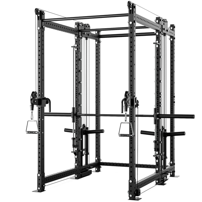 Synergee 2300 Series Power Cage with Plate Loaded Cable Cross Overs and Smith Machine - Sweatfully