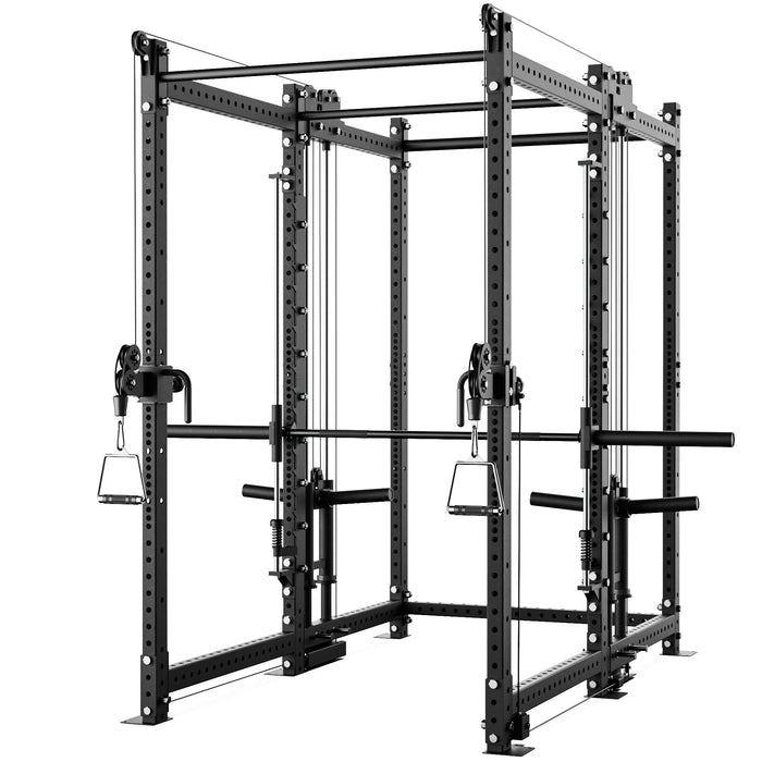 Synergee 2300 Series Power Cage with Plate Loaded Cable Cross Overs and Smith Machine - Sweatfully