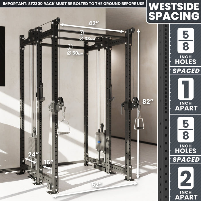 Synergee 2300 Series Power Cage with Synchronized Loaded Cable Cross Overs - Sweatfully