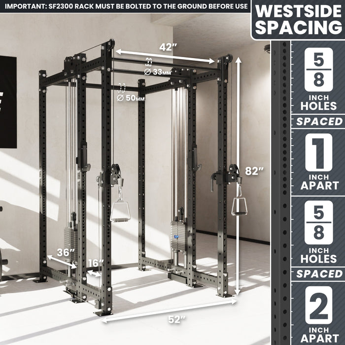 Synergee 2300 Series Power Cage with Synchronized Loaded Cable Cross Overs - Sweatfully