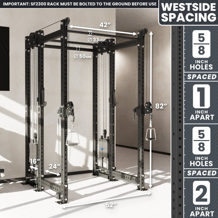 Synergee 2300 Series Power Cage with Synchronized Loaded Cable Cross Overs - Sweatfully