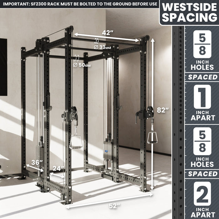 Synergee 2300 Series Power Cage with Synchronized Loaded Cable Cross Overs - Sweatfully