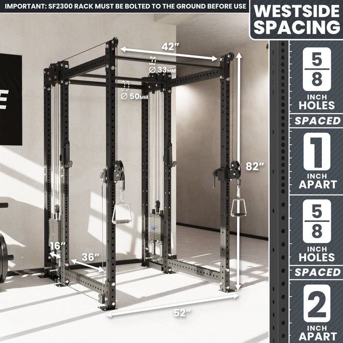 Synergee 2300 Series Power Cage with Synchronized Loaded Cable Cross Overs - Sweatfully