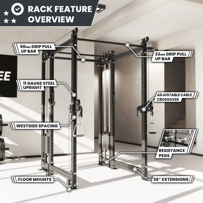 Synergee 2300 Series Power Cage with Synchronized Loaded Cable Cross Overs - Sweatfully