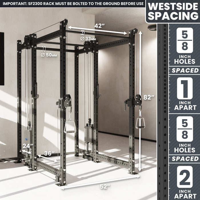 Synergee 2300 Series Power Cage with Synchronized Loaded Cable Cross Overs - Sweatfully
