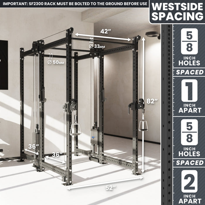 Synergee 2300 Series Power Cage with Synchronized Loaded Cable Cross Overs - Sweatfully