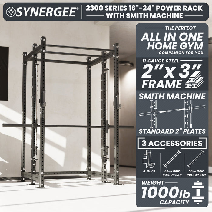 Synergee 2300 Series Power Cage with Smith Machine - Sweatfully