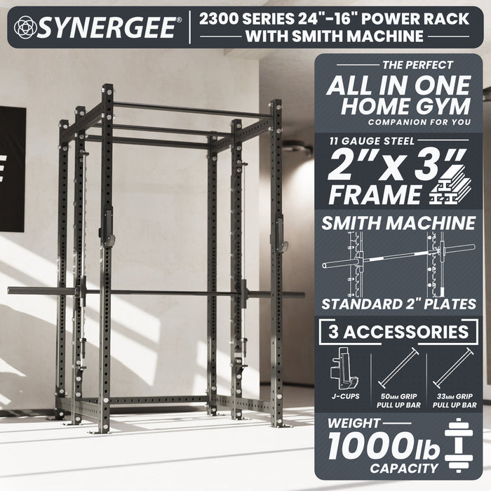 Synergee 2300 Series Power Cage with Smith Machine - Sweatfully