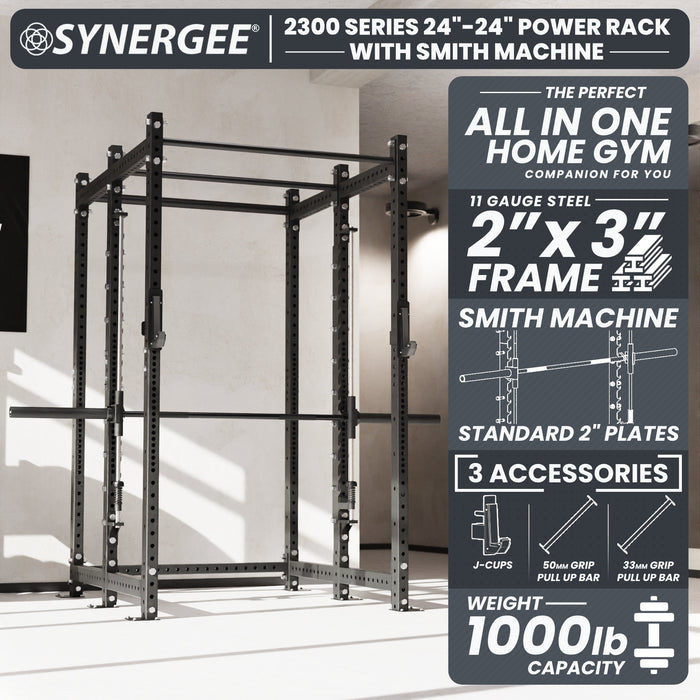 Synergee 2300 Series Power Cage with Smith Machine - Sweatfully