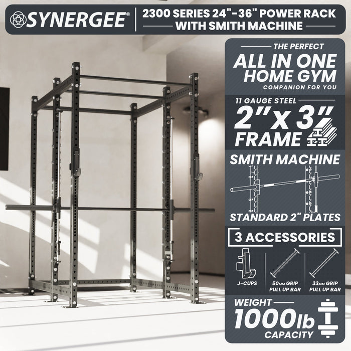 Synergee 2300 Series Power Cage with Smith Machine - Sweatfully