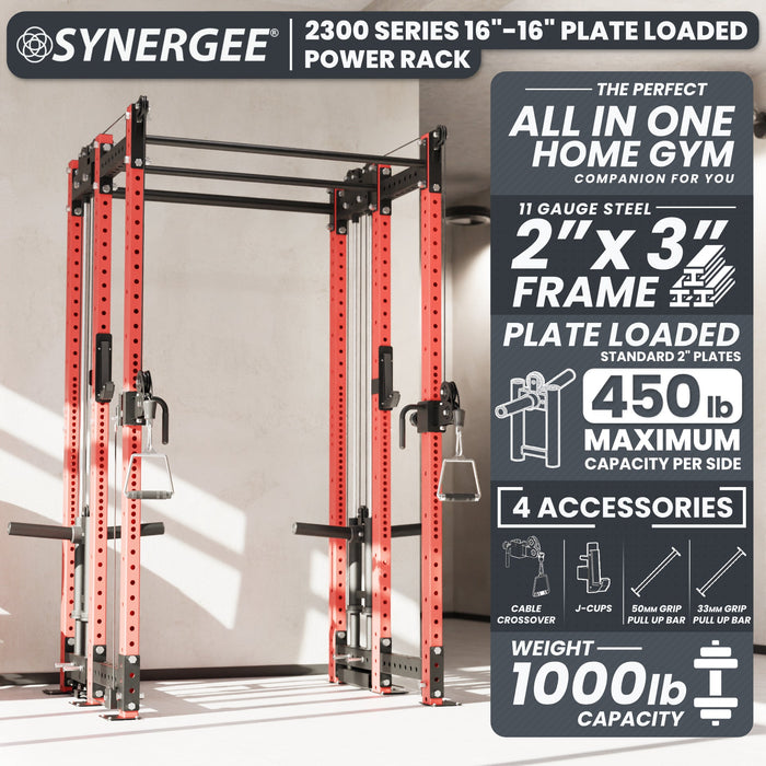 Synergee 2300 Series Power Cage with Plate Loaded Cable Cross Overs - Sweatfully