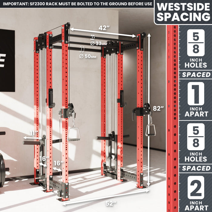 Synergee 2300 Series Power Cage with Plate Loaded Cable Cross Overs - Sweatfully