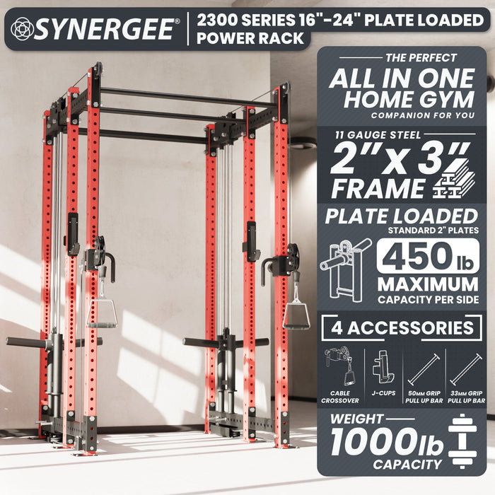 Synergee 2300 Series Power Cage with Plate Loaded Cable Cross Overs - Sweatfully