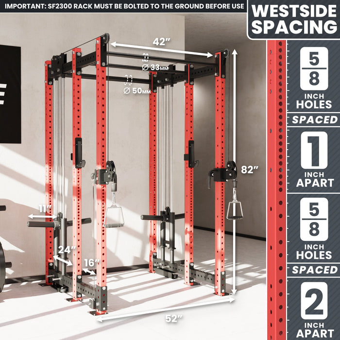 Synergee 2300 Series Power Cage with Plate Loaded Cable Cross Overs - Sweatfully