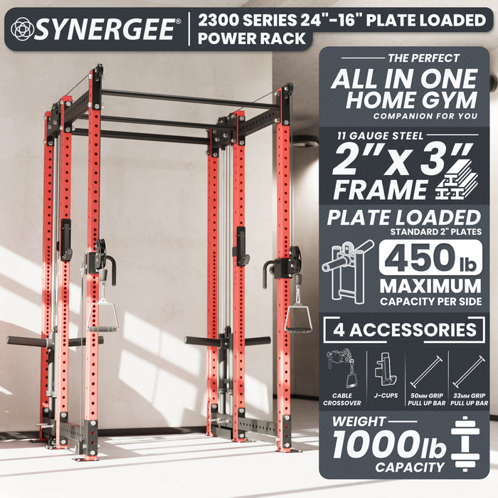 Synergee 2300 Series Power Cage with Plate Loaded Cable Cross Overs - Sweatfully