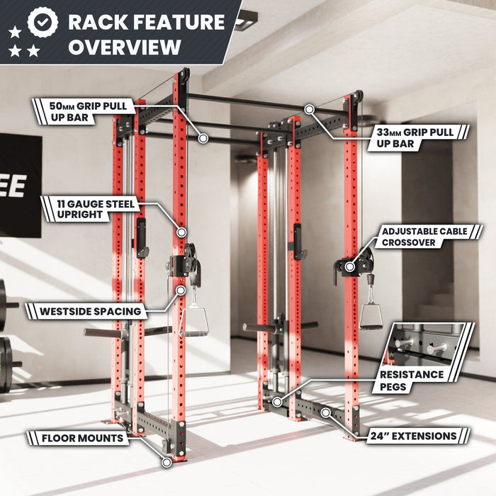 Synergee 2300 Series Power Cage with Plate Loaded Cable Cross Overs - Sweatfully