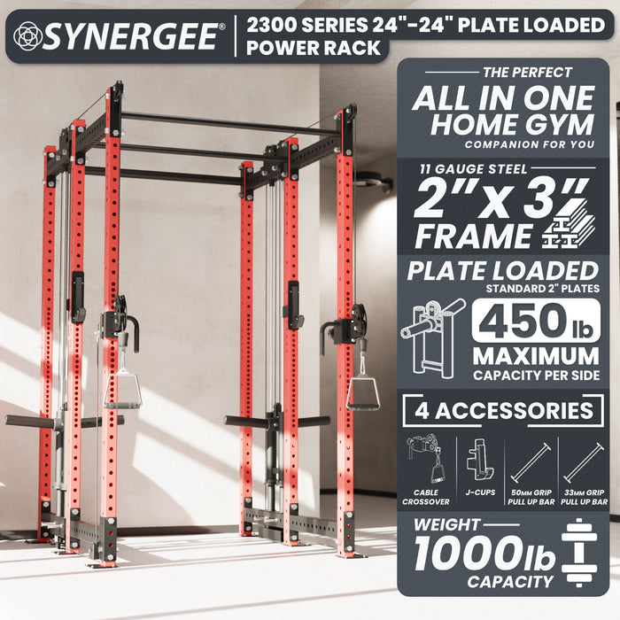 Synergee 2300 Series Power Cage with Plate Loaded Cable Cross Overs - Sweatfully